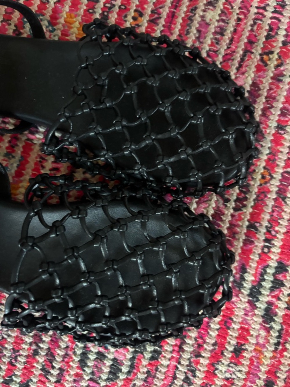 Free People Wayside Black Knotted Slide Mules - Picture 4 of 7